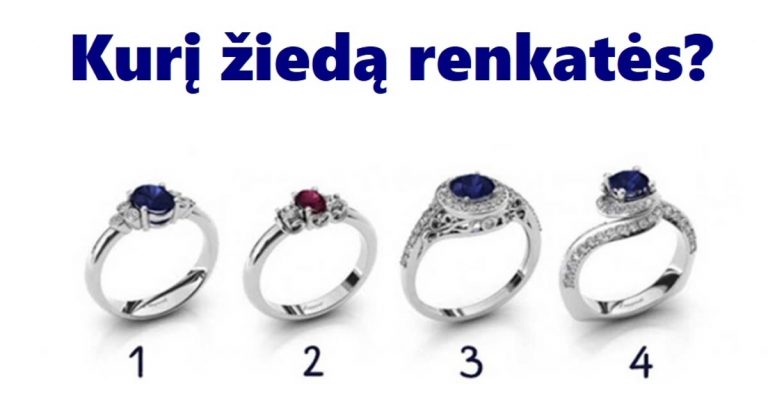 Kurį žiedą renkatės? Išsirinkite ir sužinokite, kokia moteris esate!