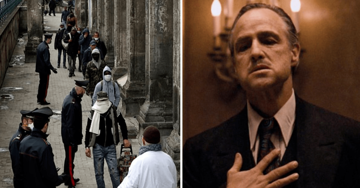 Italų mafija dalino maistą vargšams, sunkiai užsikrėtusiems koronavirusu