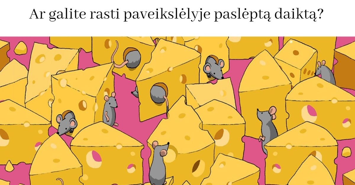 Pasitikrinkite savo įgūdžius: raskite paslėptus objektus paveikslėliuose