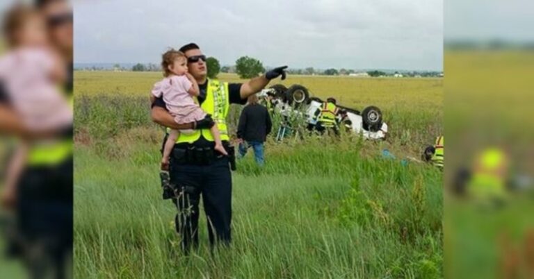 Mergytės tėtis žuvo autoavarijoje. Policininkas labai gražiai nuramino mergytę