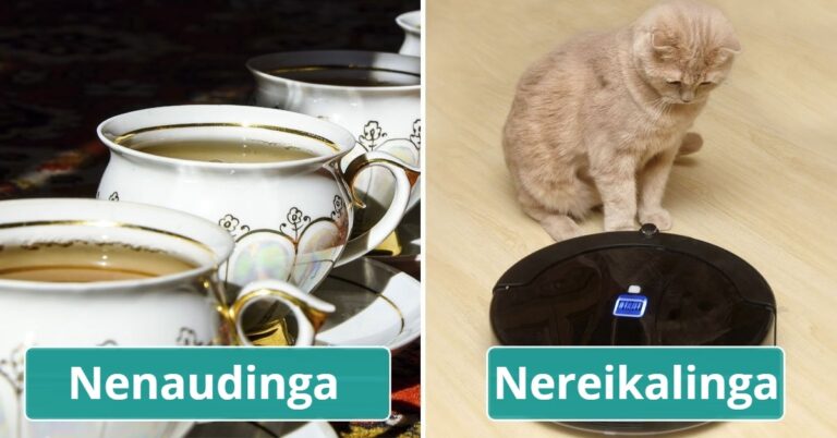Nenaudingų ir nereikalingų daiktų sąrašas. Juos įsigiję tik išleisite pinigus
