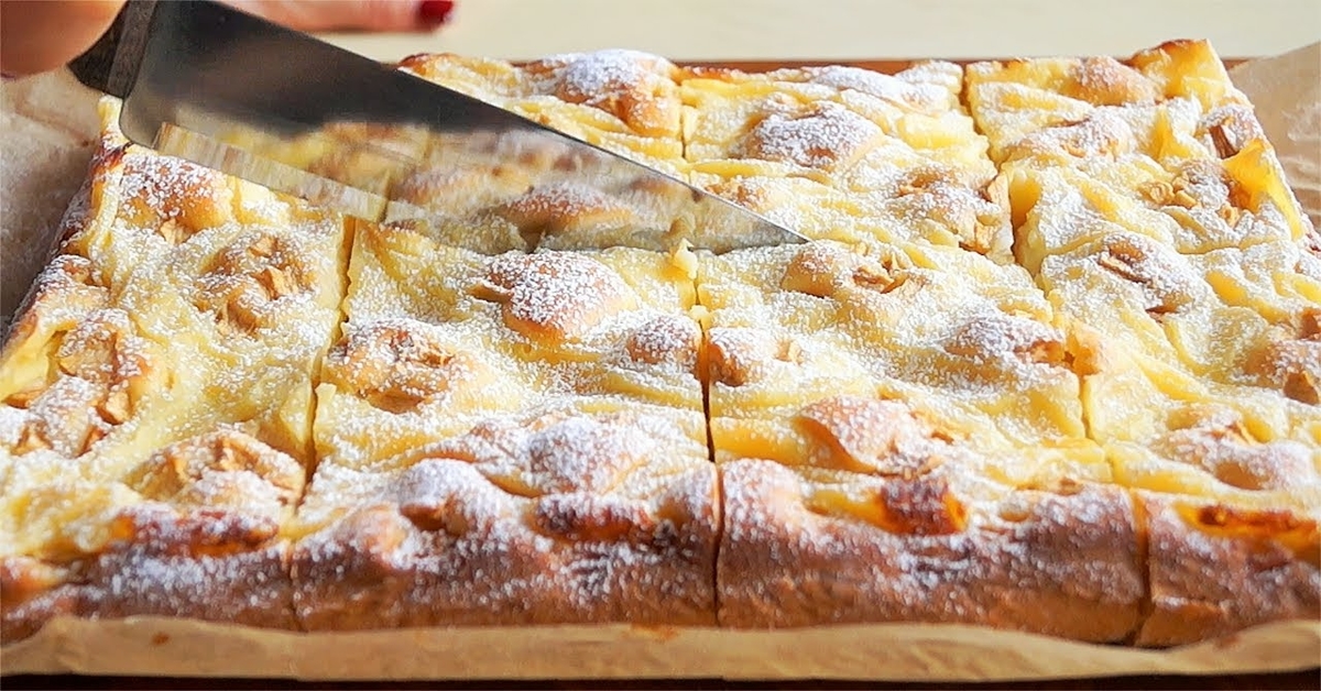 Minkštas pyragas su obuoliais. Išsikepkite jį, kai tik turėsite namuose obuolių!