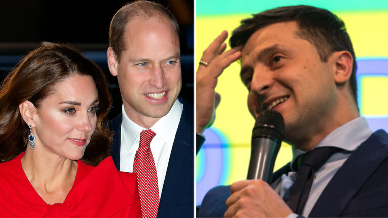 Kunigaikštienė atrodo akivaizdžiai sujaudinta apsilankiusi Ukrainos kultūros centre ir rodo savo paramą