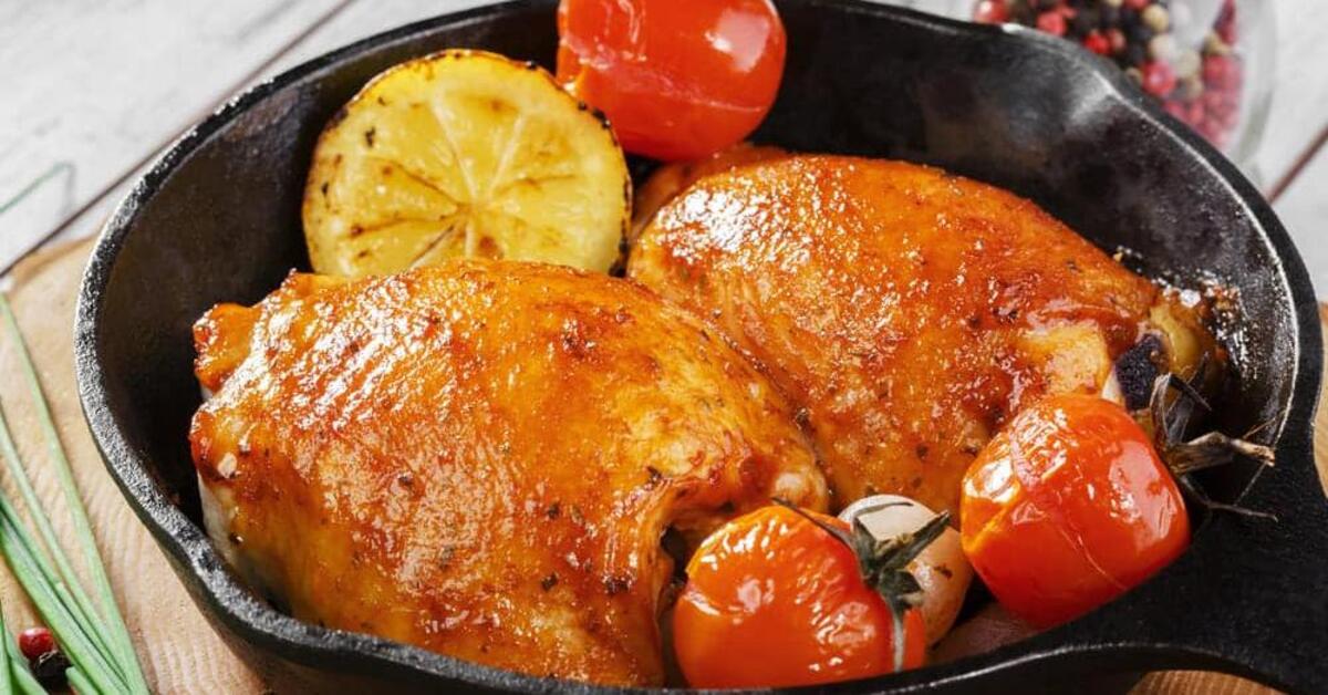 Vištienos šlaunelės citrinų marinate