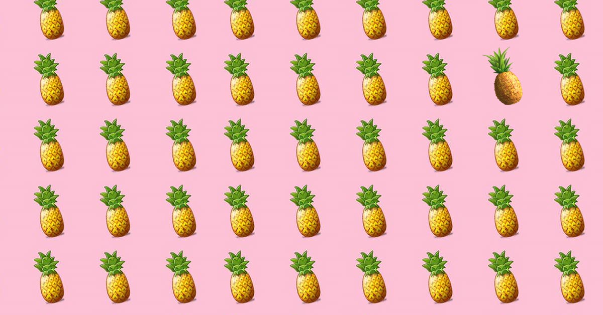 Raskite ypatingą ananasą, kuris skiriasi nuo visų kitų