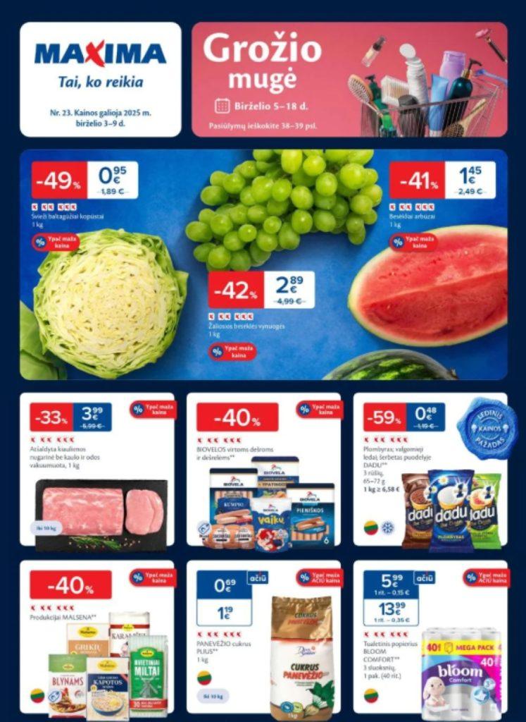 23 savaitės nuolaidos MAXIMA