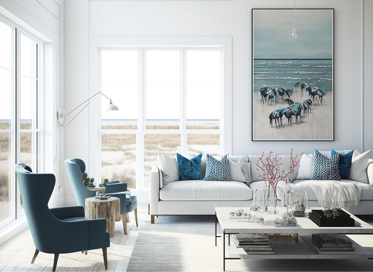 Interjeras Hamptons stiliumi