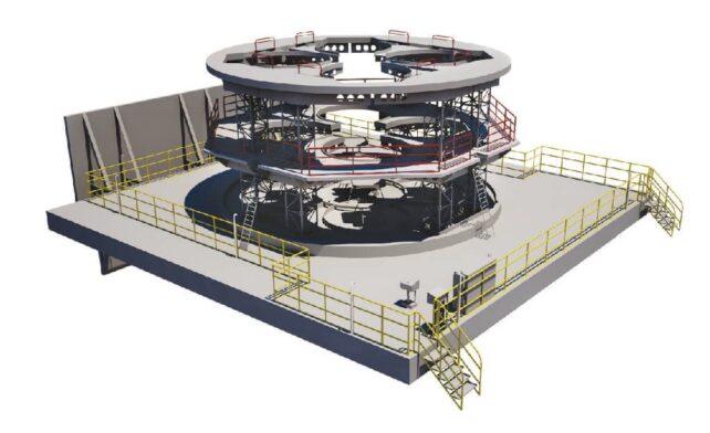 Techninės priežiūros modulis starto aikštelėje