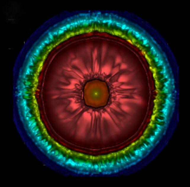 kompiuterinė egzotinės supernovos vizualizacija