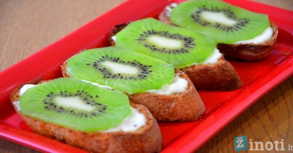 Sumuštiniai su kiviais, varške ir vanile. Puikūs pusryčiai!