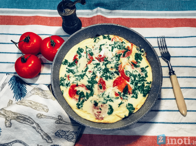 omletas su varške