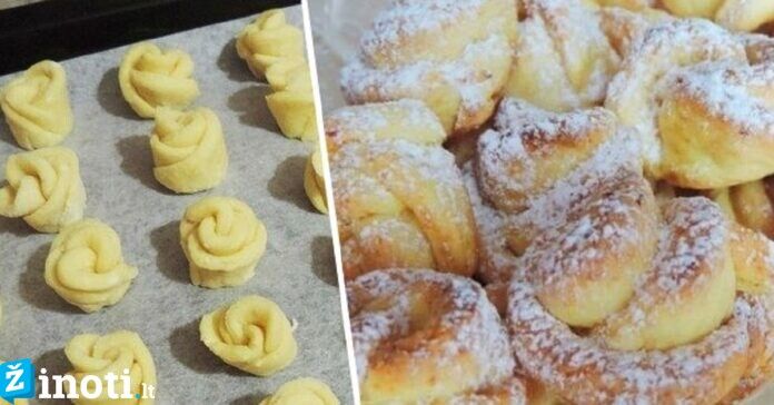 Varškės sausainiai „Roželė