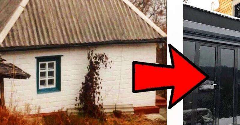 Pora seną namą pavertė prabangiu dviejų aukštų nameliu