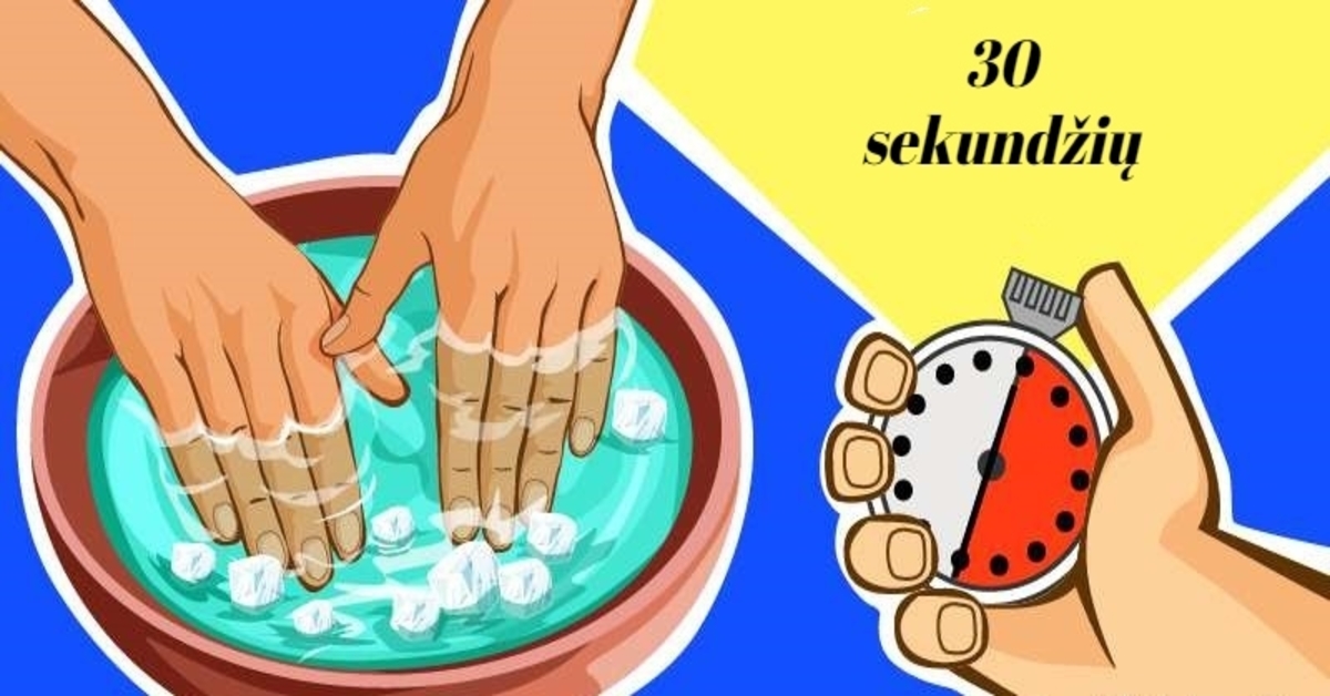 Patikrinkite savo širdies darbą: 30 sekundžių panardinkite rankas į šaltą vandenį