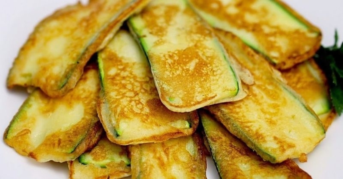 Kepti cukinijų gabaliukai. Pats skaniausias ir paprasčiausias receptas