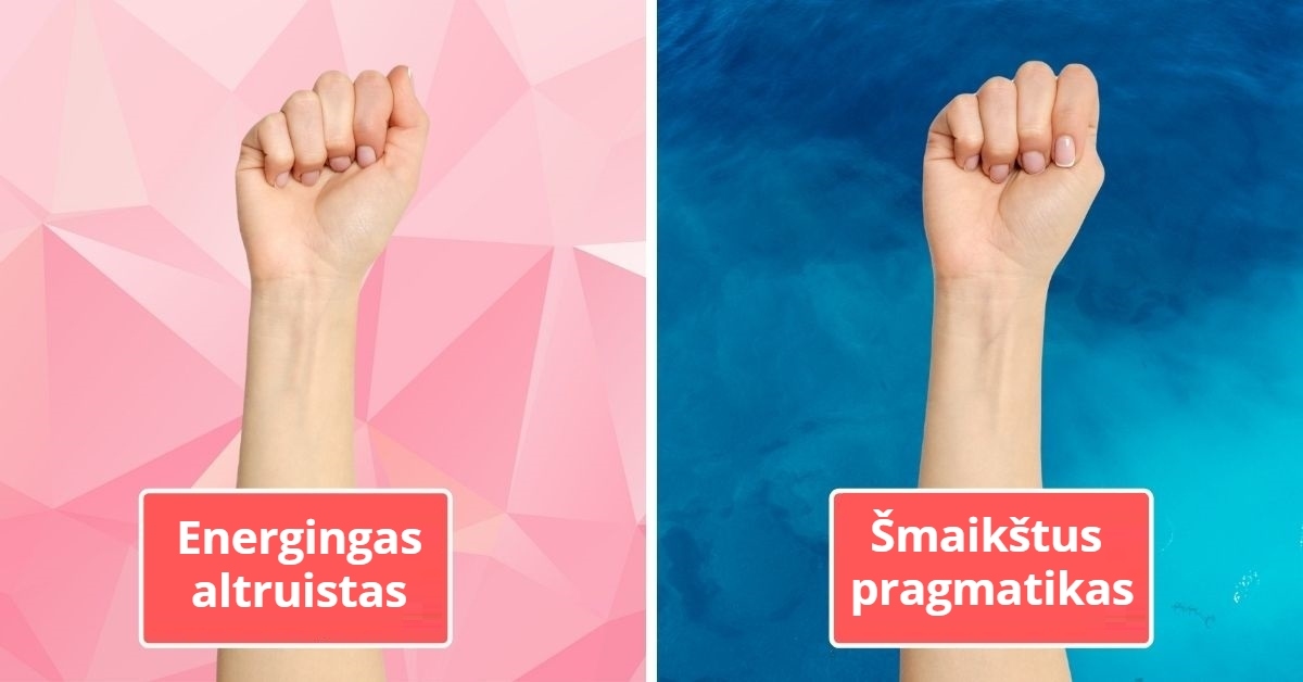 Greitas asmenybės testas. Sugniaužtas kumštis daug atskleis...