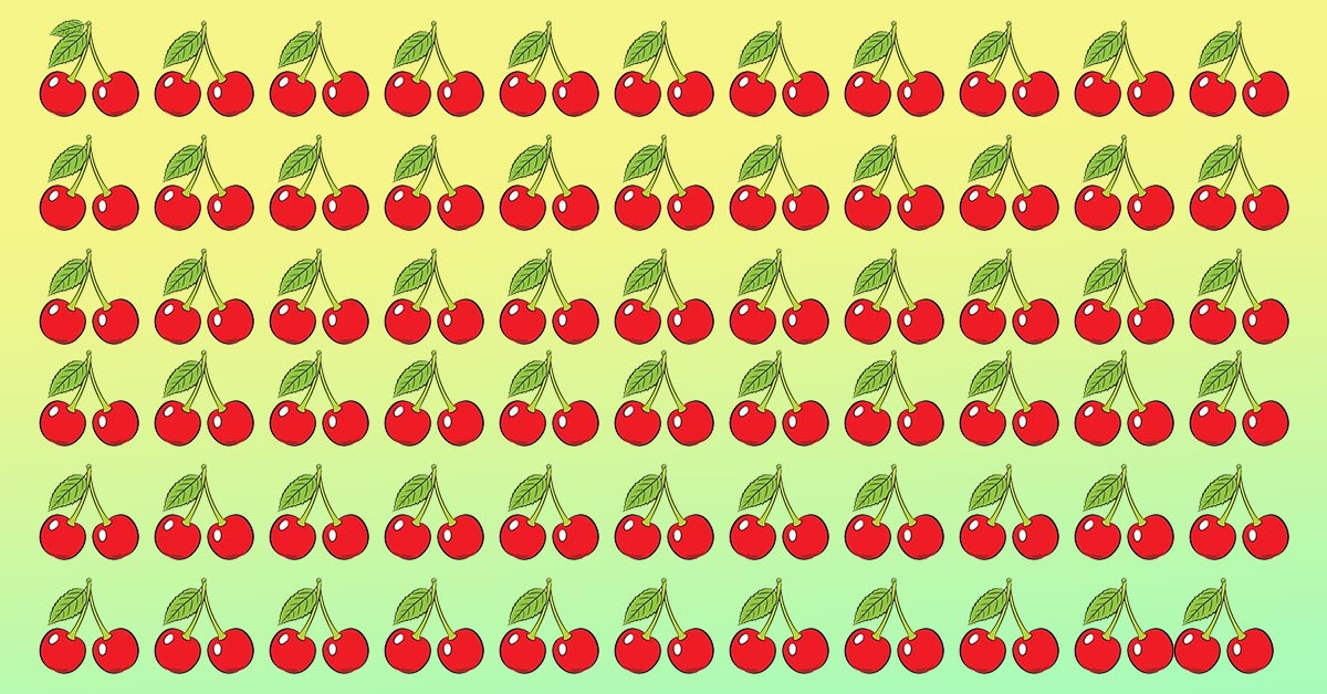 Testas: kurios vyšnios paveikslėlyje yra kitokios nei kitos?
