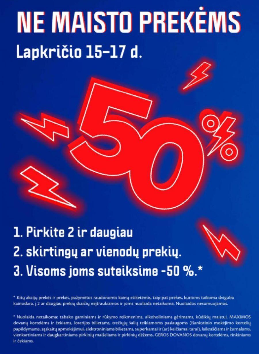 46 savaitės savaitgalio nuolaidos (2024.11.15–11.17) MAXIMA