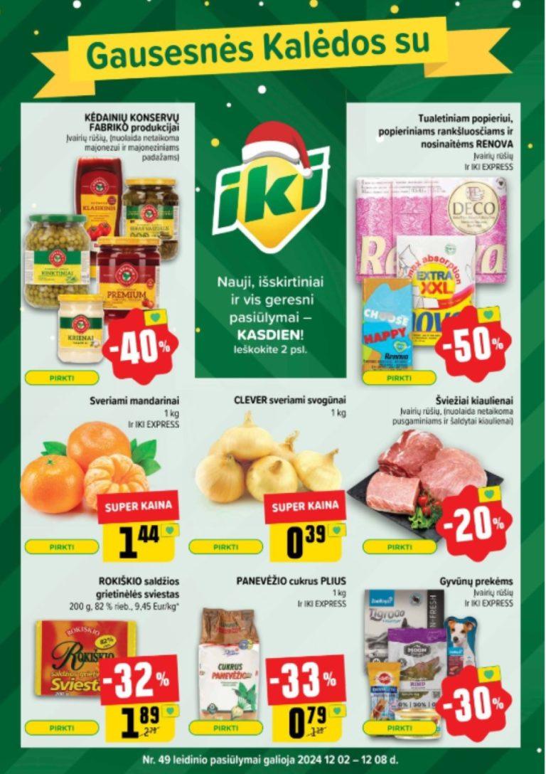 49 savaitės nuolaidos (2024.12.03–12.08) IKI