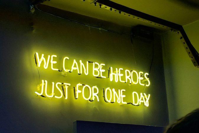 yellow neon light signage